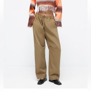 PLEATED PANTS - TAUPE BROWN - size Medium